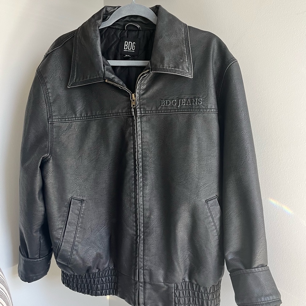 BDG Urban Outfitters Leather Bomber Jacket